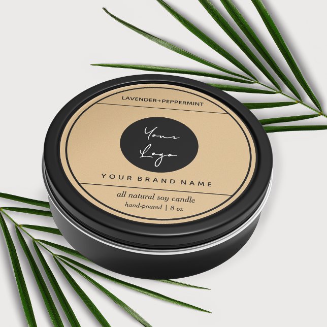 Design des Kerzenprodukts Runder Aufkleber (Von Creator hochgeladen)