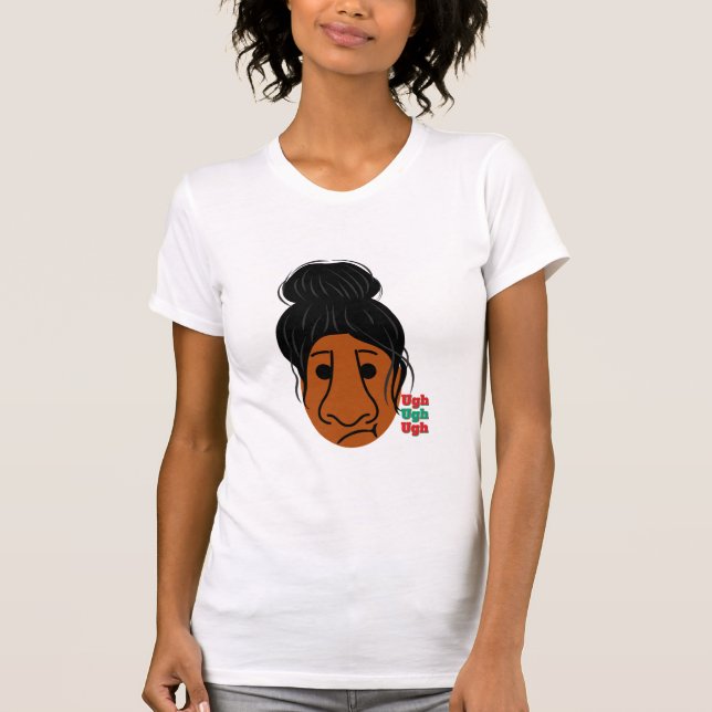 Design des komischen Ausdrucks-Cartoon T-Shirt (Vorderseite)