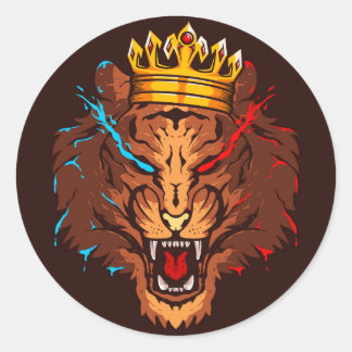 Design des Logos für kreative Unterstützung Runder Aufkleber