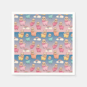 Design des magischen Einhorn- und Sternmusters Serviette