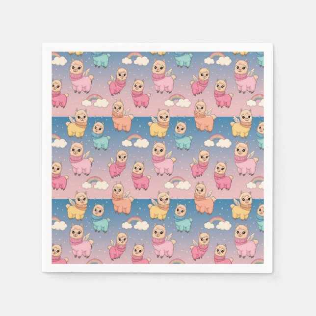 Design des magischen Einhorn- und Sternmusters Serviette (Vorderseite)