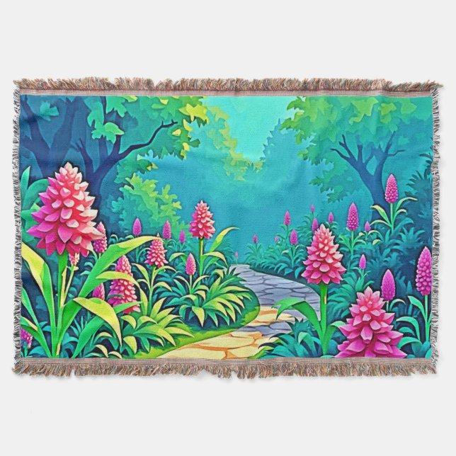 Design des magischen Gartenpfads Decke (Vorderseite)