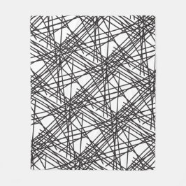 Design des Messeeffekts auf schwarzer Linie Fleecedecke