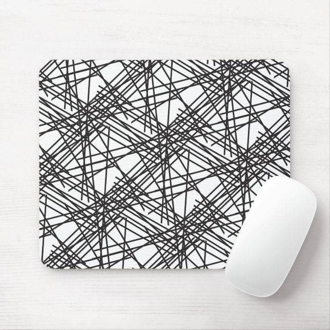 Design des Messeeffekts auf schwarzer Linie Mousepad (Mit Mouse)