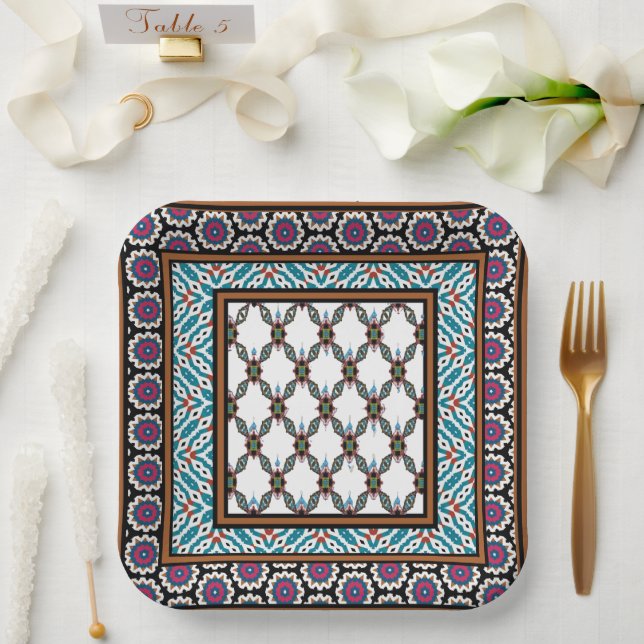 Design des mexikanischen Stars 2 Pappteller (Hochzeit)