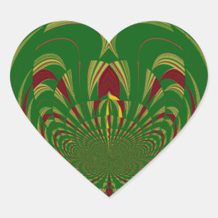 Design des Motif-Musters für afrikanische Ethnic G Herz-Aufkleber