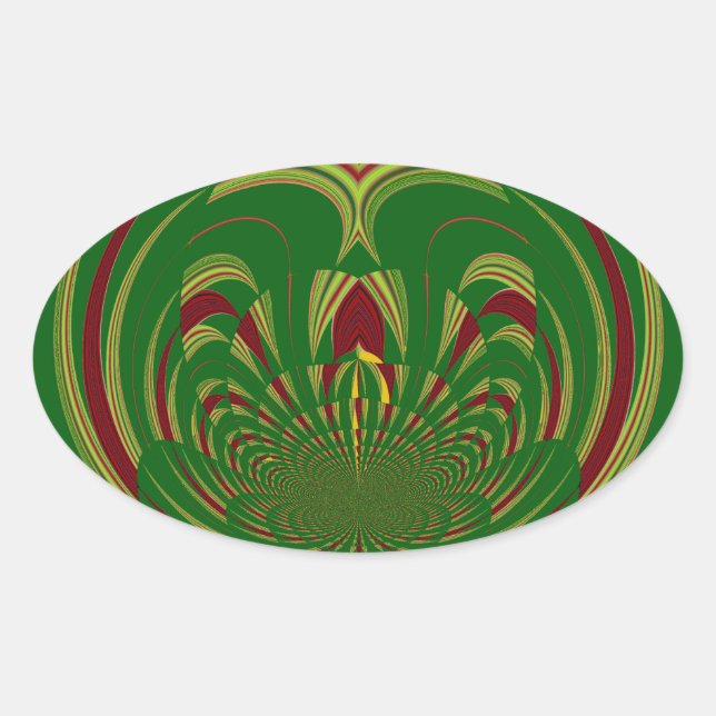 Design des Motif-Musters für afrikanische Ethnic G Ovaler Aufkleber (Vorderseite)