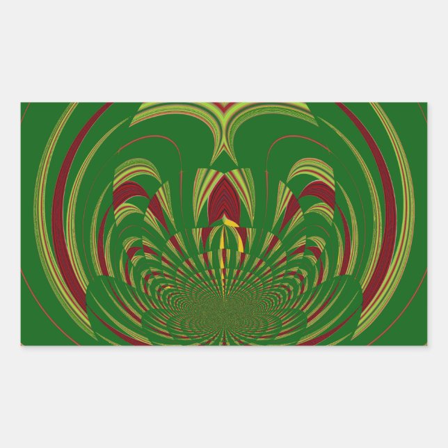 Design des Motif-Musters für afrikanische Ethnic G Rechteckiger Aufkleber (Vorderseite)