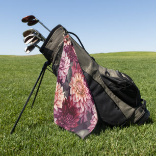 Design des Musters "Wasserfarbe Rosa Dahlia" Golfhandtuch