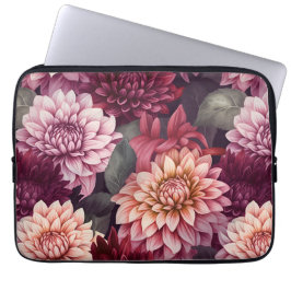 Design des Musters "Wasserfarbe Rosa Dahlia" Laptopschutzhülle