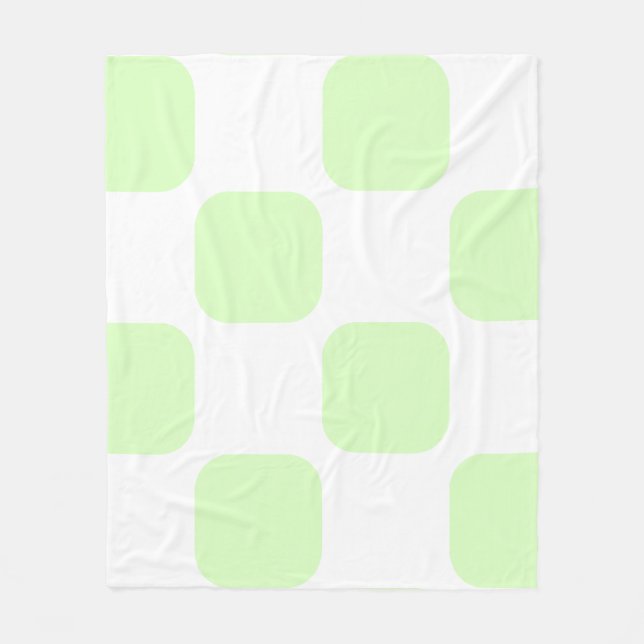 Design des Musters "Weiß & Kalkgrün" für das Squir Fleecedecke (Vorderseite)