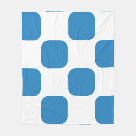 Design des Musters "White & Royal Pastellblau" Fleecedecke
