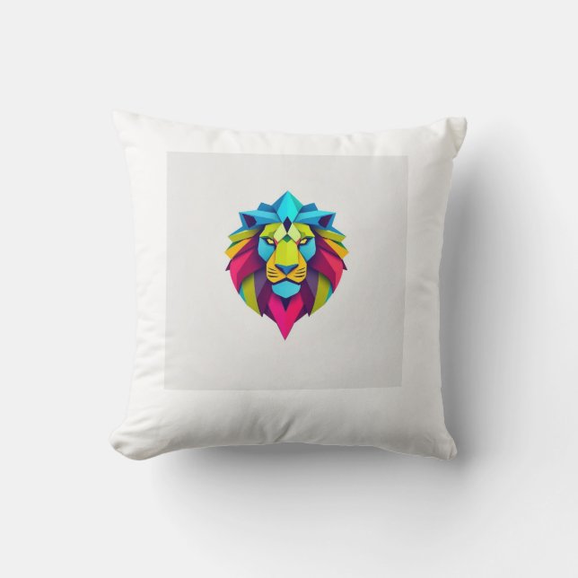 Design des Origami-Löwen-T - Shirt Kissen (Vorderseite)
