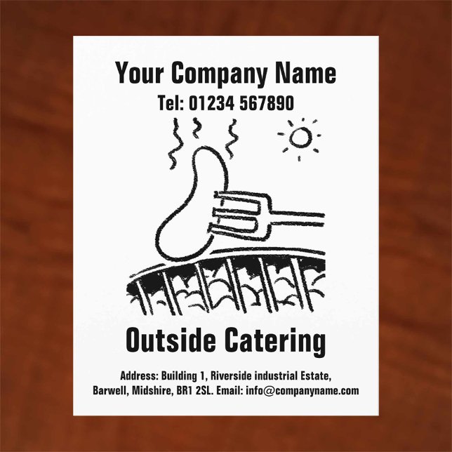 Design des Outdoor-Catering-Cartoon Flyer (Von Creator hochgeladen)
