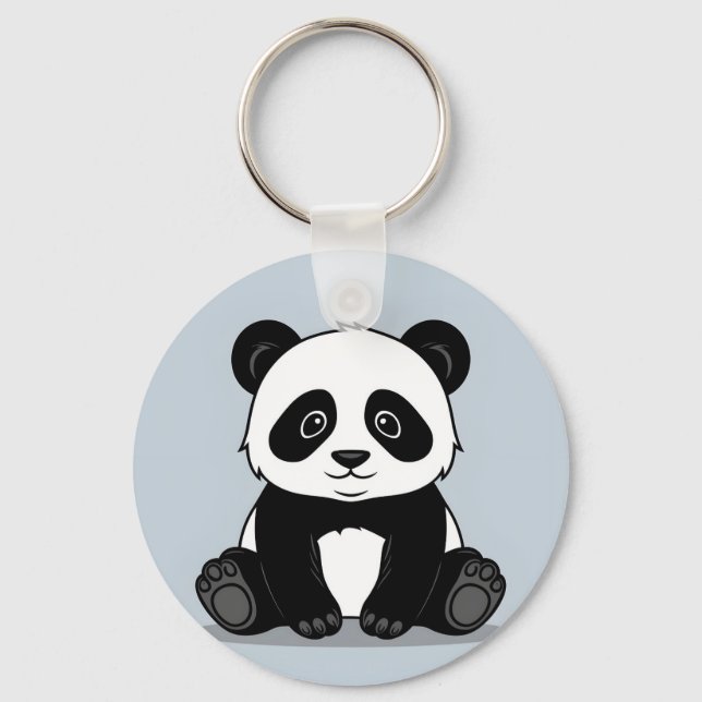 Design des Panda-Schlüsselanhängers Schlüsselanhänger (Vorderseite)