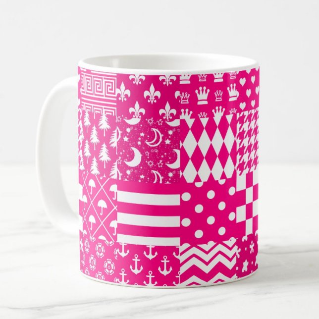 Design des Patchwork-Designs in rosa, gemischten M Kaffeetasse (Von Creator hochgeladen)