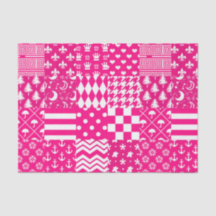 Design des Patchwork-Designs in rosa, gemischten M Seidenpapier
