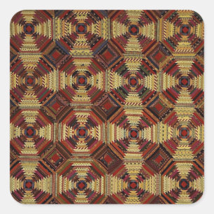 Design des Patchwork-Patchworks für Ananas Quadratischer Aufkleber