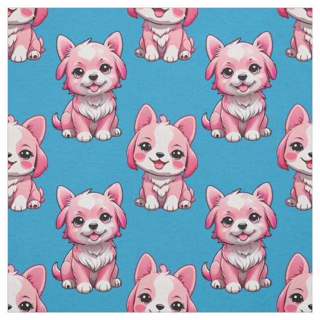 Design des Pink Puppy Docks - Blau Stoff (Muster)