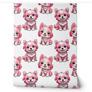 Design des Pink Puppy Docks - Weiß Tapete