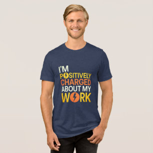 Design des positiv geladenen elektrischen Blitzes Tri-Blend Shirt