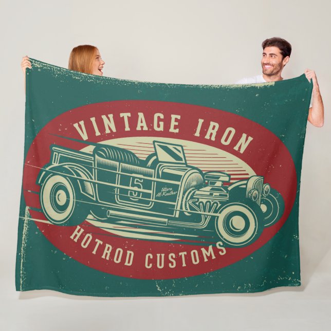 Design des Retro-Autos Fleecedecke (Beispiel)