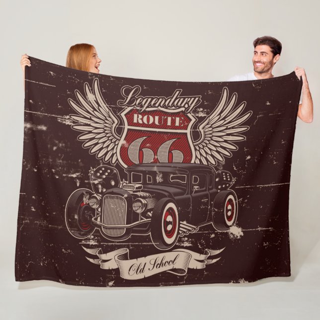 Design des Retro-Autos Fleecedecke (Beispiel)