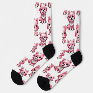 Design des rosa Welpen-Hundes - weiß Socken