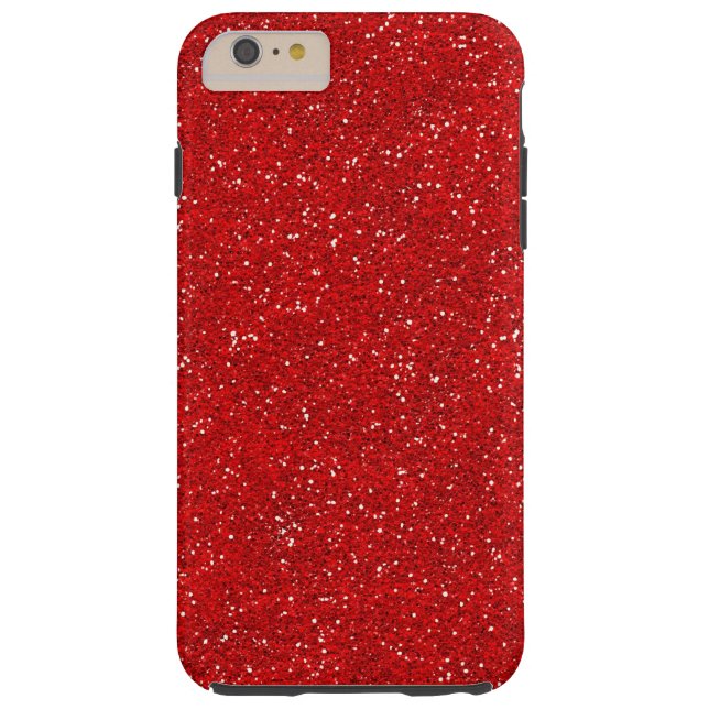 Design des roten Glitzer Sparkle Grafikdesign Case-Mate iPhone Hülle (Rückseite)
