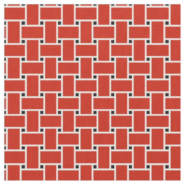 Design des roten Korbmusters Stoff (Nahaufnahme)