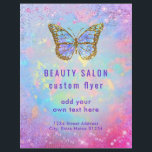 Design des Schmetterlinglogo Flyer<br><div class="desc">Bitte beachten Sie, dass es sich um ein gedrucktes Produkt ohne echte Holografie handelt</div>