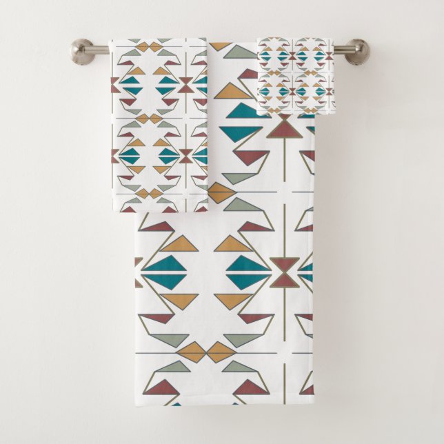 Design des schrägen Dreiecks Badhandtuch Set (Insitu)