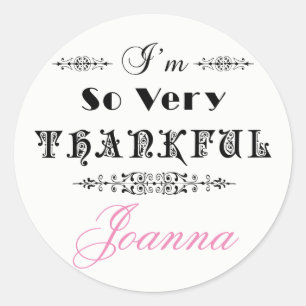 Design des schwarzen Texts - Vielen Dank Runder Aufkleber