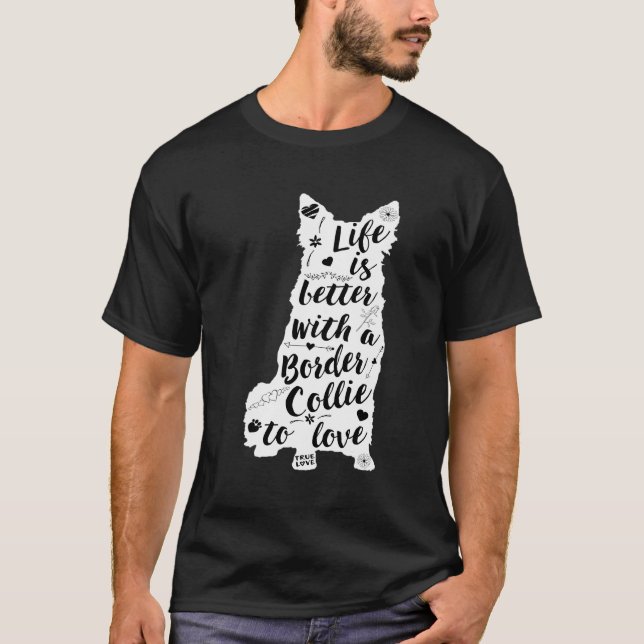 Design des Shirts "Border Collie Dog" (Vorderseite)