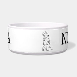 Design des sibirischen Husky-Hundes individuell an Napf