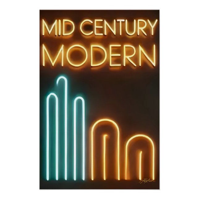 Design des signes néon du milieu du siècle moderne (Devant)