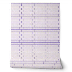 Design des Soft Lavender Brick Tapete