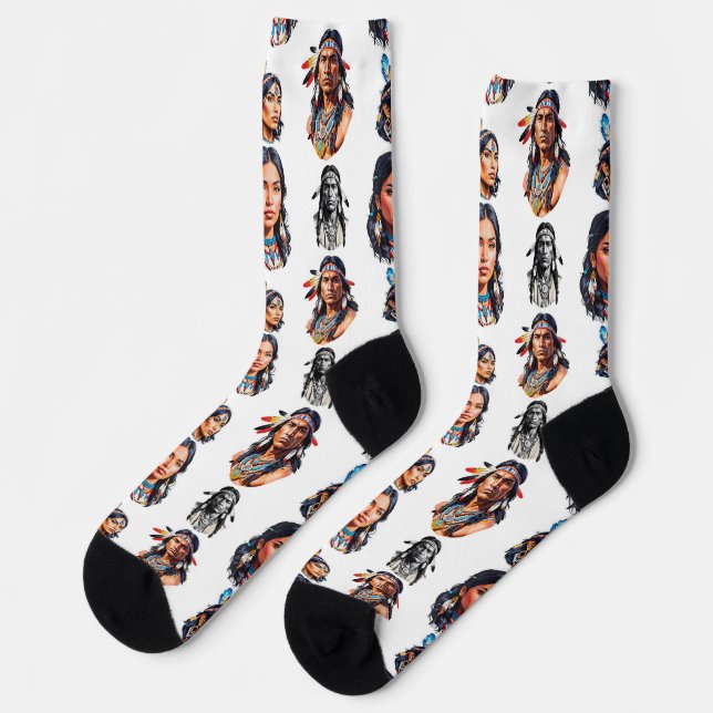Design des Stammmusters eines systemeigenen Amerik Socken (Linkes Detail)