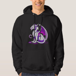 Design des Sweatshirts in weißem und Lila Drachen