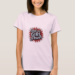 Design des T - Shirt Red, White & Girl Power