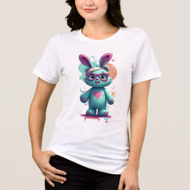 Design des T - Shirt von Frauen mit blauem Schnitt