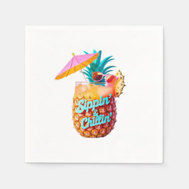 Design des tropischen Party von Sippin & Chillin Serviette