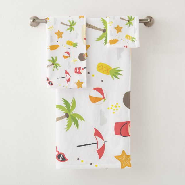 Design des tropischen Sommerstrandes Badhandtuch Set (Insitu)