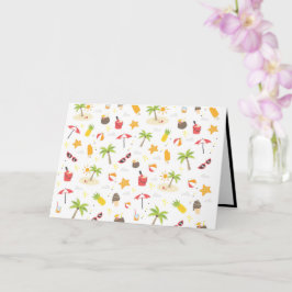 Design des tropischen Sommerstrandes Karte