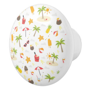 Design des tropischen Sommerstrandes Keramikknauf
