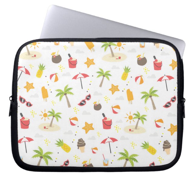 Design des tropischen Sommerstrandes Laptopschutzhülle (Vorderseite)