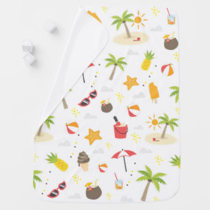Design des tropischen Sommerurlaubs-Musters Babydecke