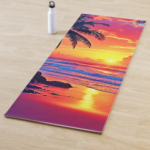Design des tropischen Sonnenuntergangs Yogamatte