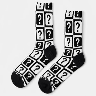 Design des überprüften Fragezeichens Socken
