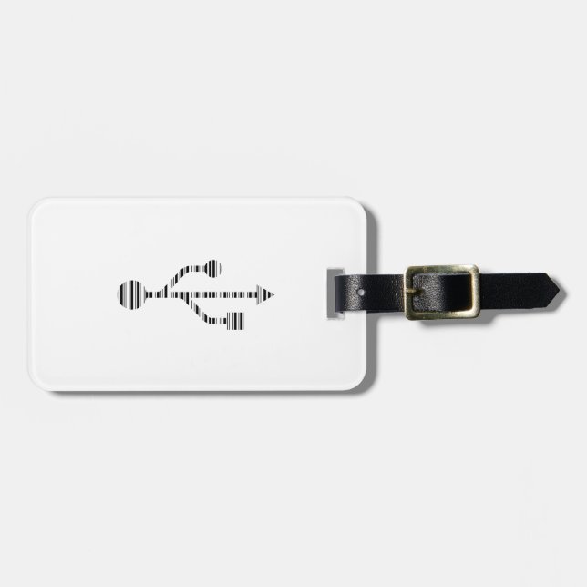 Design des USB LOGO BAR CODE-Computermusters Gepäckanhänger (Vorderseite horizontal)